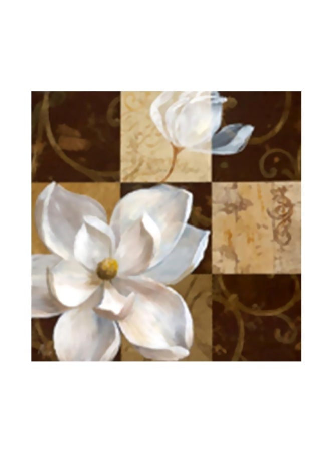 فوتو بلوك - لوحة جدارية لتزيين الحائط مع إطار البني/الأبيض 15x15سم - Image 1