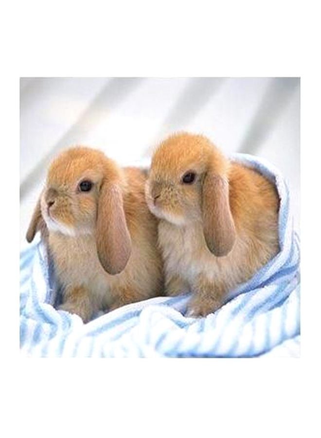 بوستر حائط للتزيين بيج/أزرق/أبيض 50x50سم