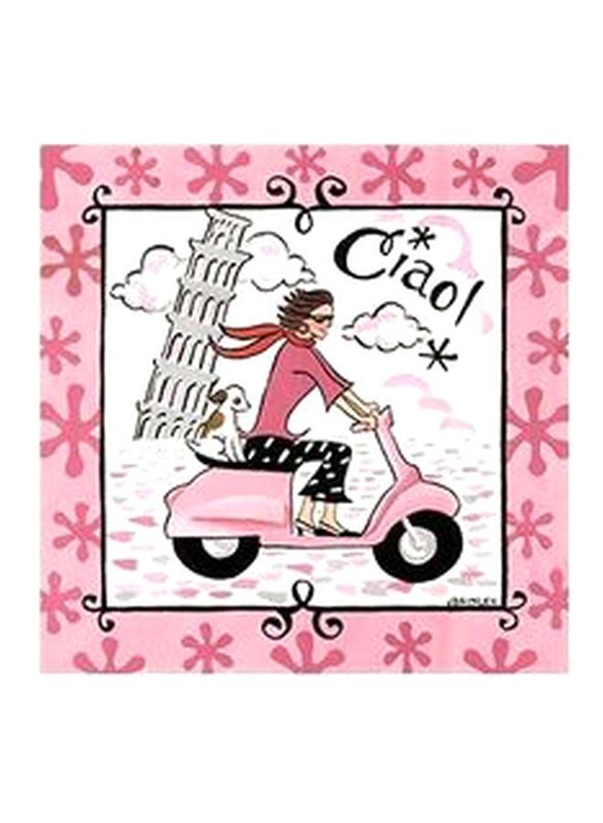 PHOTOBLOCK Decorative Wall Poster Pink/Black/White 32x32cm 