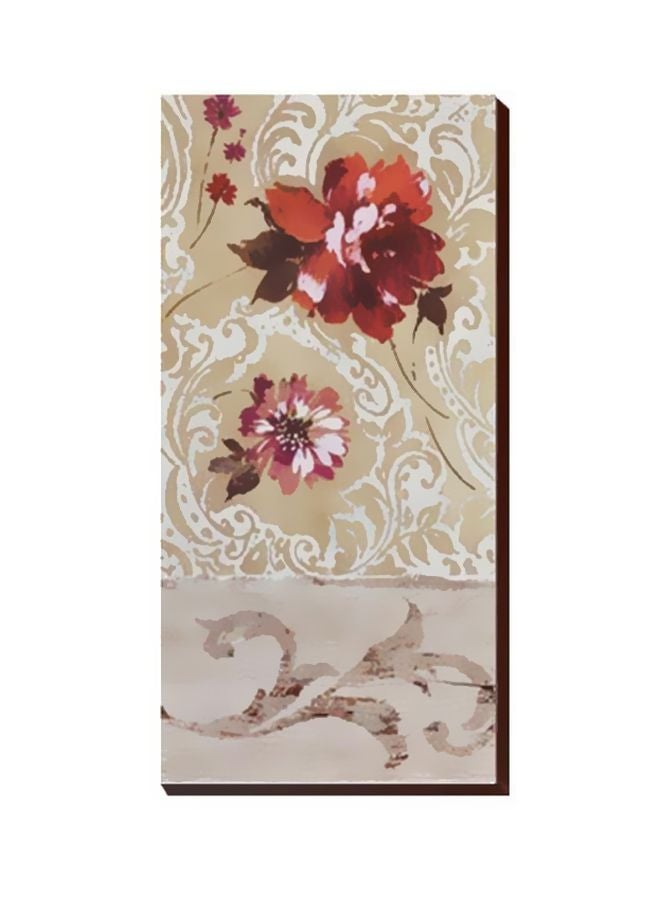 Photo Block Decorative Wall Poster With Frame Beige/White/Red 18x54cm 