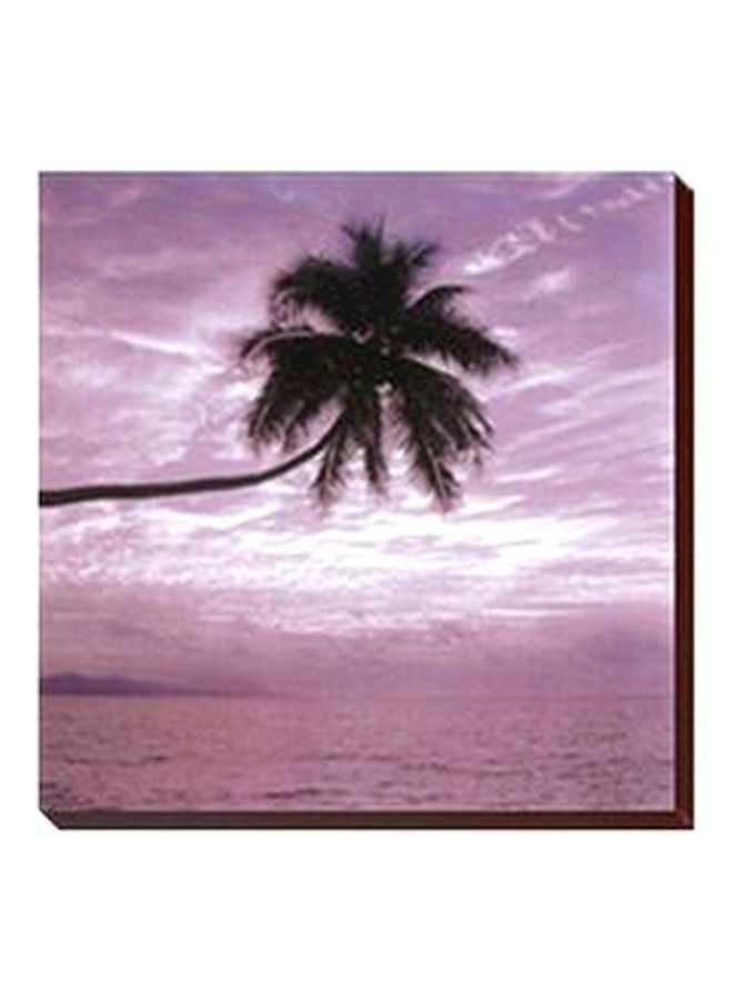 فوتو بلوك لوحة جدارية لتزيين الحائط مع إطار بنفسجي/ أسود