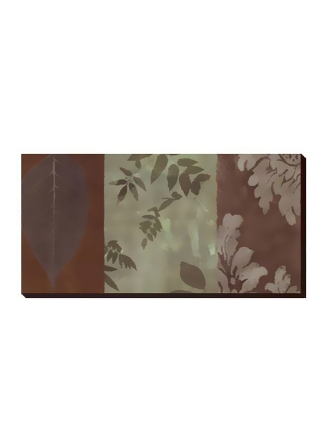 فوتو بلوك بوستر جداري للتزيين مع إطار بني/بيج/أخضر 120x40سم