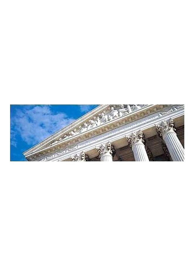 بوستر حائط للتزيين أبيض/أزرق