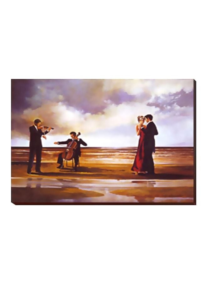 فوتو بلوك - لوحة فنية لديكور الحائط بني/أزرق/أبيض 34x24سم - Image 1