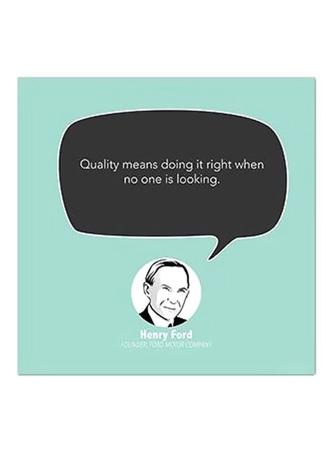 Decorative Wall Poster Green/Black/White 23x23cm