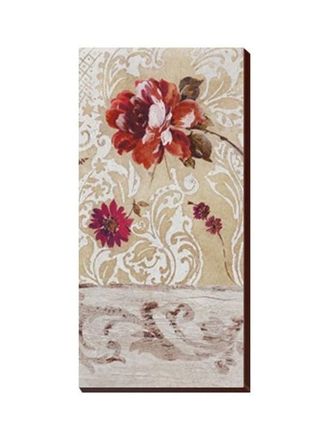 لوحة فنية لديكور الحائط بيج / أحمر/أخضر 20x60سم