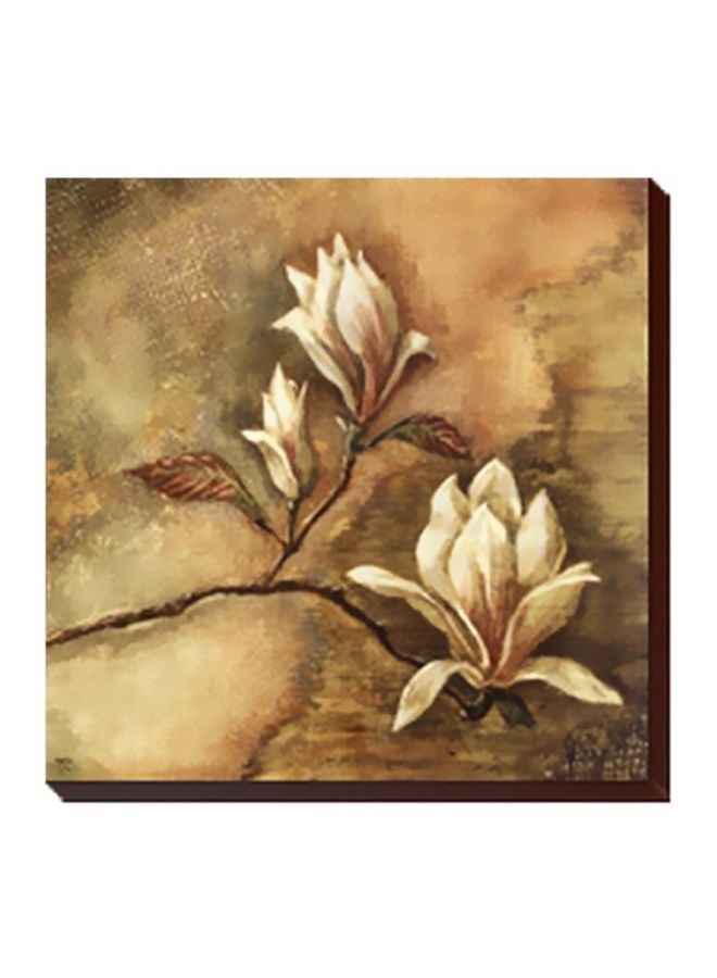 فوتو بلوك لوحة جدارية لتزيين الحائط مع إطار بيج/أبيض/بني 47x47سم