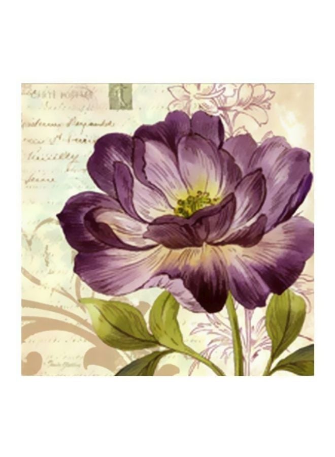 Decorative Wall Painting With Frame Purple/Green/Beige 47x47cm