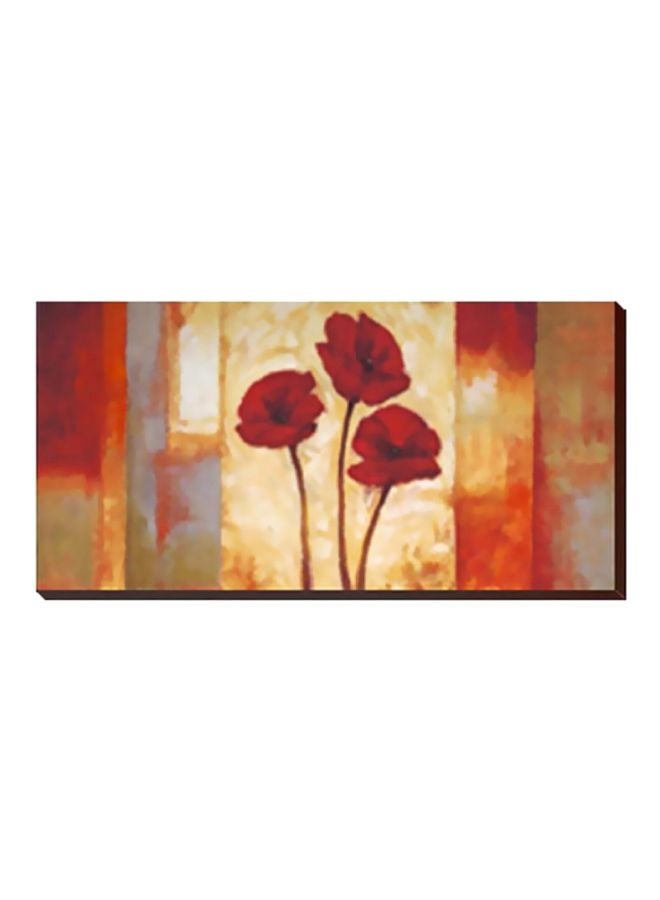 لوحة فنية لديكور الحائط بيج/أحمر/أصفر