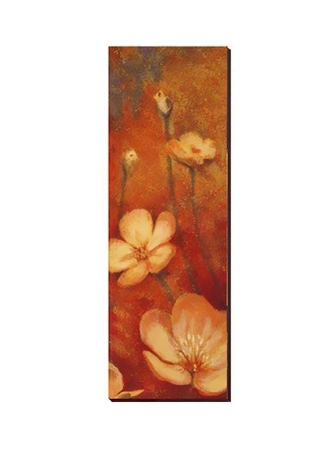 فوتو بلوك لوحة جدارية لتزيين الحائط مع إطار أحمر / بيج 29x99سم