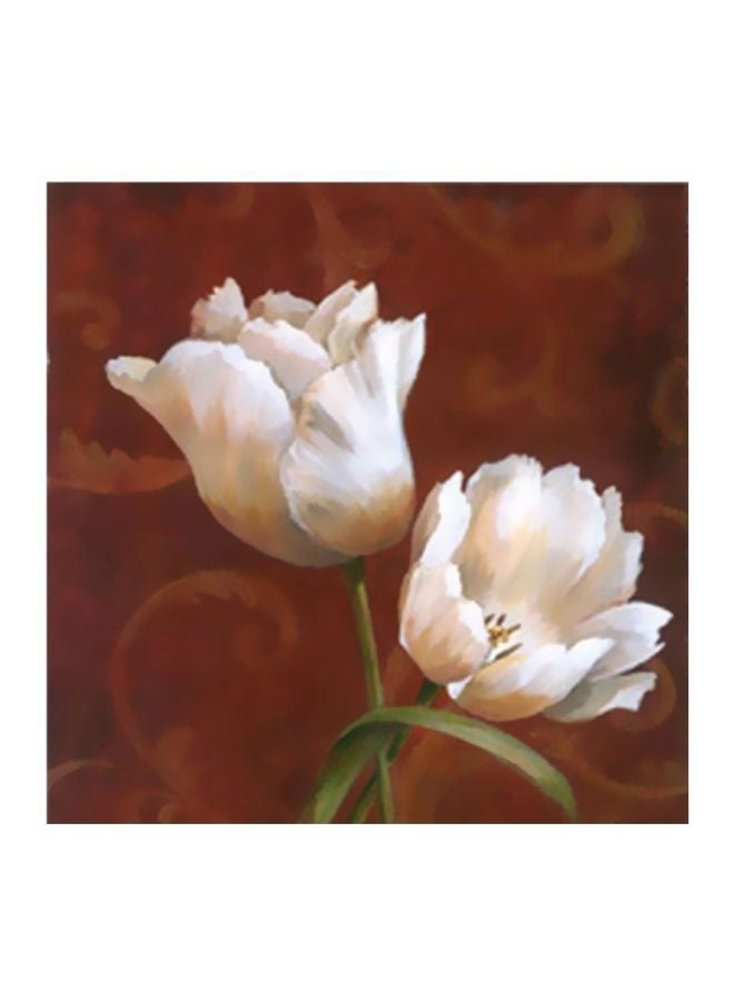 فوتو بلوك لوحة جدارية لتزيين الحائط مع إطار بني/أبيض/أخضر 24x24سم