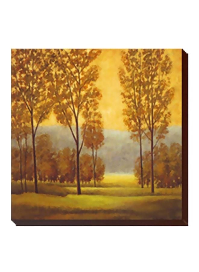 فوتو بلوك لوحة جدارية لتزيين الحائط مع إطار أصفر/ رمادي/ أسود 47x47سم