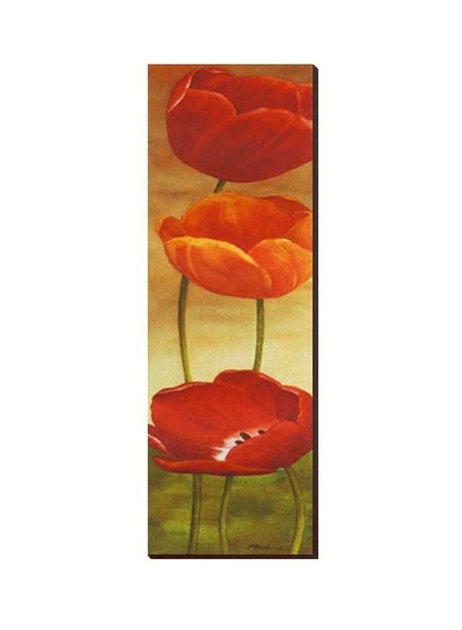 PHOTOBLOCK Decorative Wall Painting With Frame Red/Green/Orange 29 X 99cm