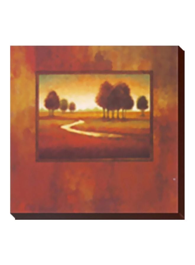 Decorative Wall Painting With Frame Brown