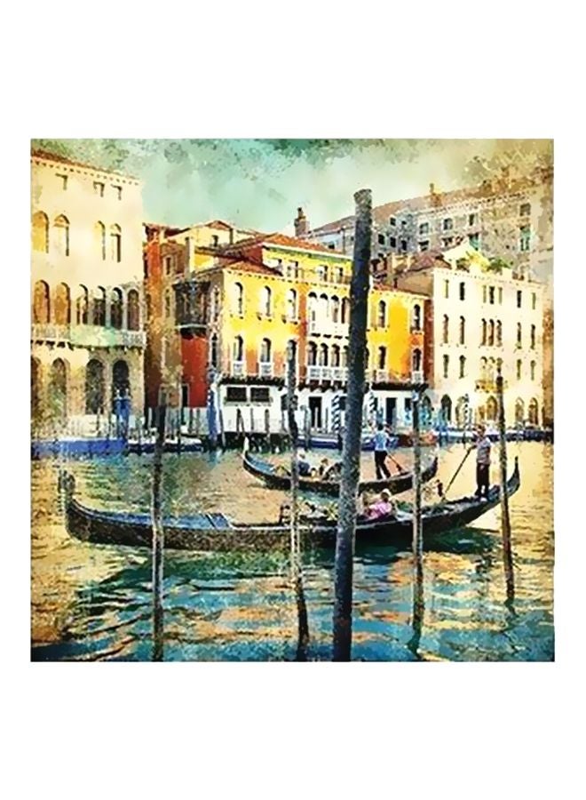 بوستر حائط للتزيين أبيض/أرجواني/أخضر 23x23سم