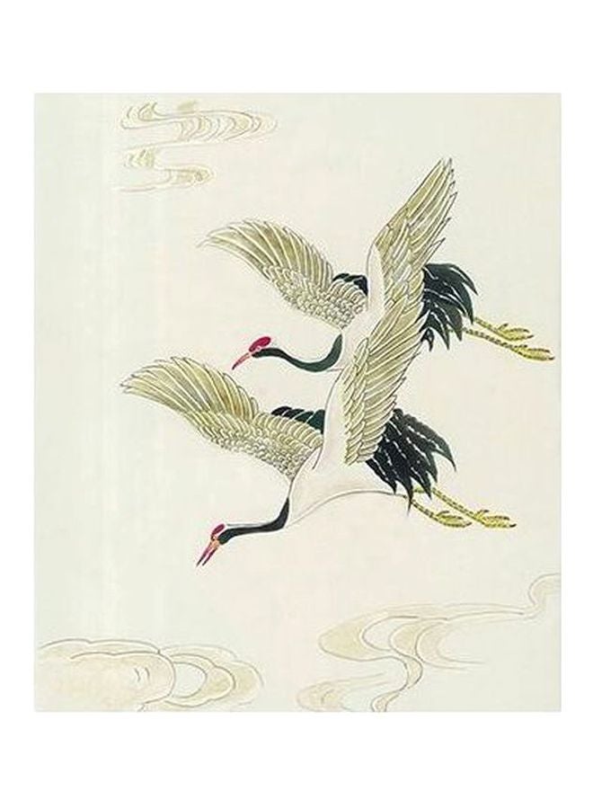 Decorative Wall Painting White/Beige/Black 50x50centimeter