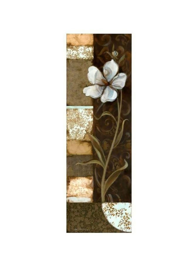 فوتو بلوك لوحة جدارية لتزيين الحائط مع إطار أبيض / أسود / بني 18x54سم