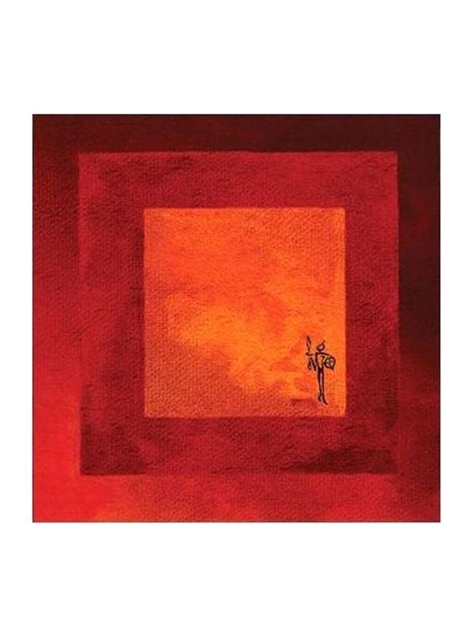 لوحة فنية لديكور الحائط أحمر وأسود 15x15سم