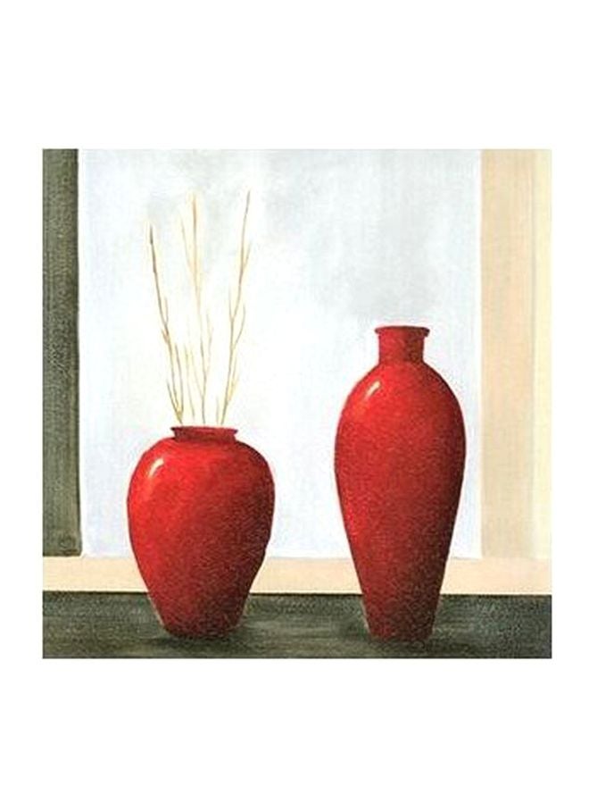 بوستر حائط للتزيين أبيض/أحمر/أخضر 23x23سم