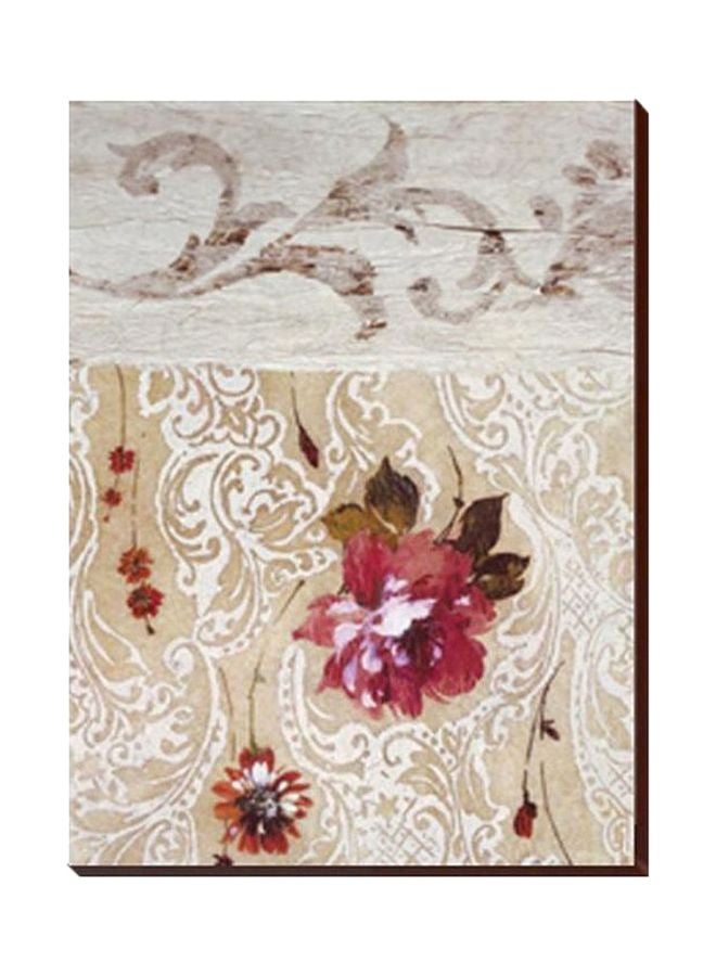 Photo Block Decorative Wall Painting Beige/Red/White 40x30cm 
