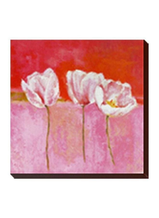 PHOTOBLOCK Decorative Wall Painting With Frame Red/Pink/White 24 X 24cm 