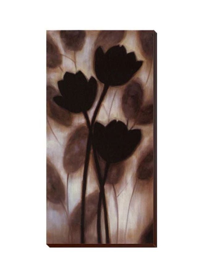 Photo Block Decorative Wall Painting With Frame Brown/White 13x45cm