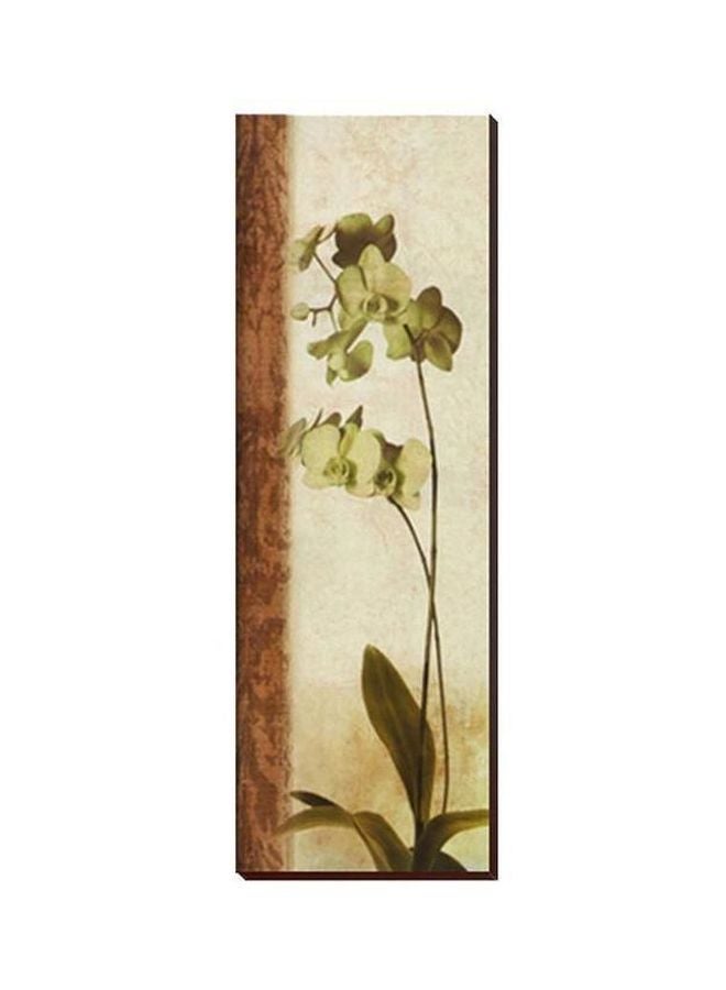 فوتو بلوك لوحة جدارية لتزيين الحائط مع إطار البيج/ الأخضر/ البني 18x54سم