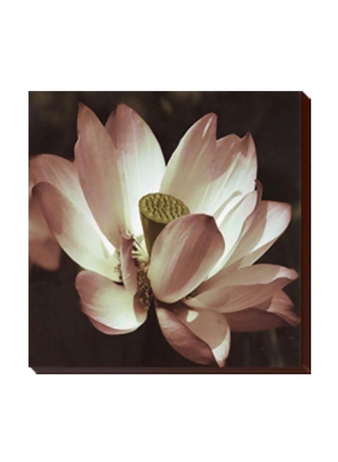 Decorative Wall Poster With Frame White/Pink