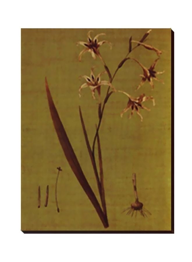 بوستر جداري للتزيين مع إطار أخضر / بني