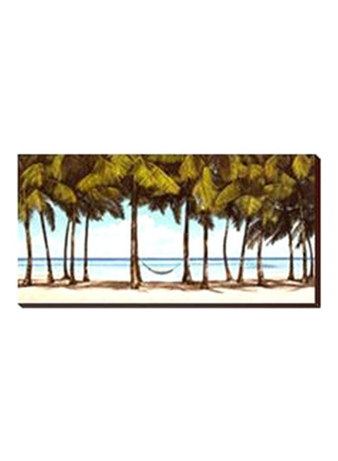 Decorative Wall Painting With Frame Green/Blue/Brown