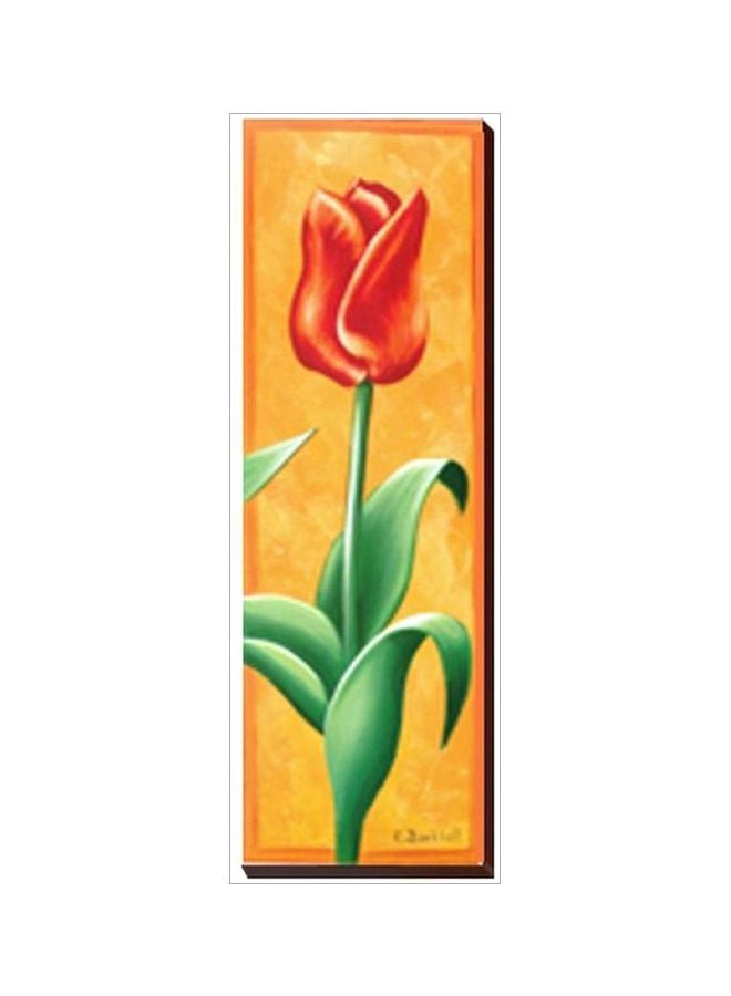 Decorative Wall Painting With Frame Orange/Green/Red