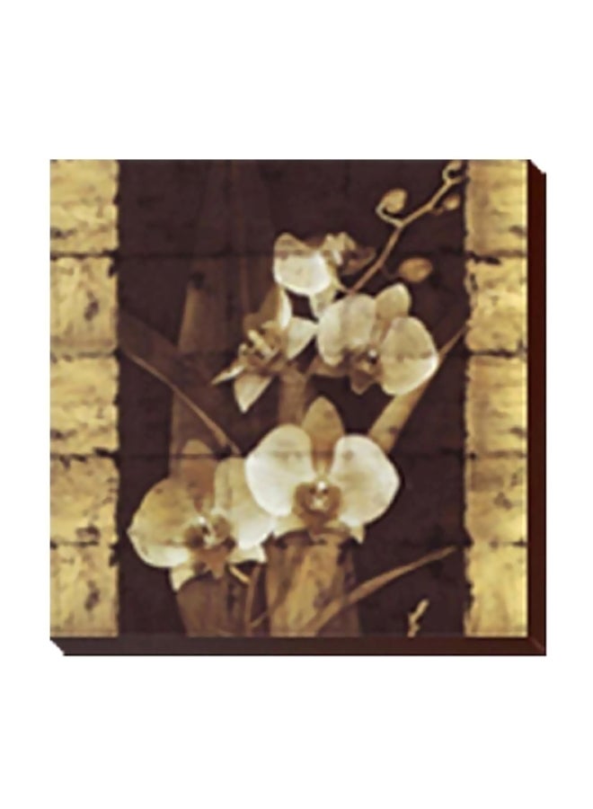 Decorative Wall Painting With Frame Brown/Beige/White