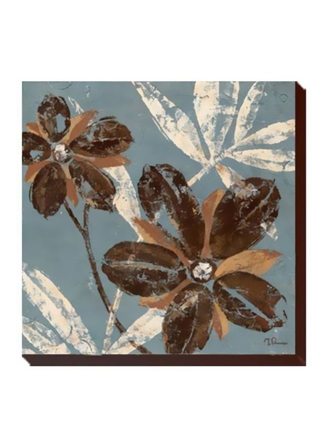 Photo Block Decorative Wall Painting With Frame Blue/White/Black 47x47centimeter 