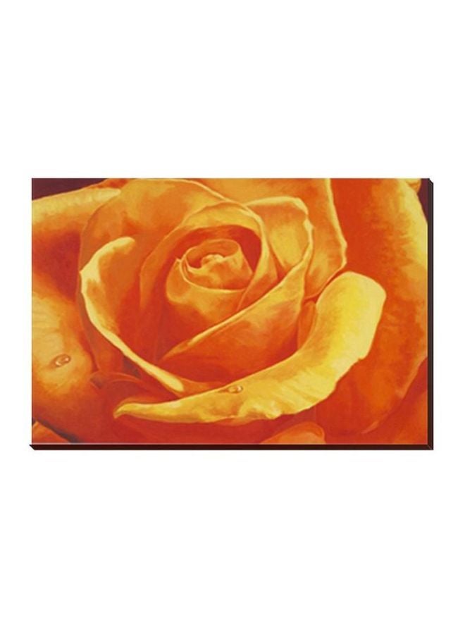 فوتو بلوك لوحة جدارية لتزيين الحائط مع إطار أصفر/أحمر 60x20سم