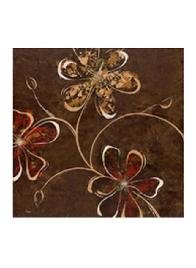 فوتو بلوك لوحة جدارية لتزيين الحائط مع إطار بني/أحمر/أبيض 47x47سم 