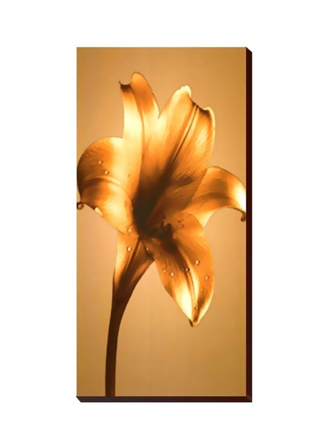 لوحة جدارية لتزيين الحائط مع إطار أصفر/بني 34x34سم