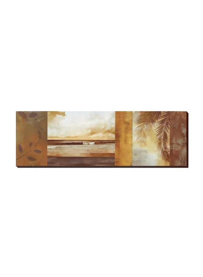 Photo Block - Decorative Wall Poster With Frame Brown/White 120x40cm - Image 1