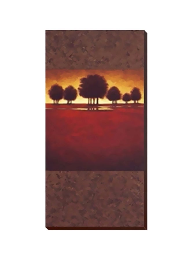فوتو بلوك - لوحة فنية لديكور الحائط بني/أحمر/ذهبي 20x60سم - Image 1