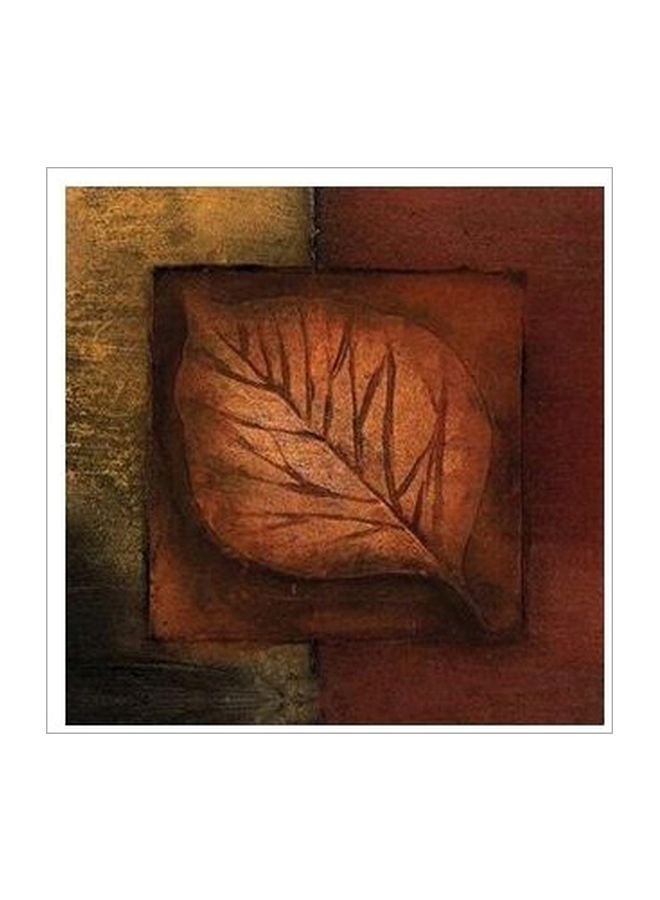 Decorative Wall Painting Brown/Gold 15×15cm