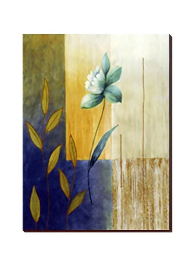 فوتو بلوك لوحة جدارية لتزيين الحائط مع إطار بيج/أزرق/بني 13x45سم