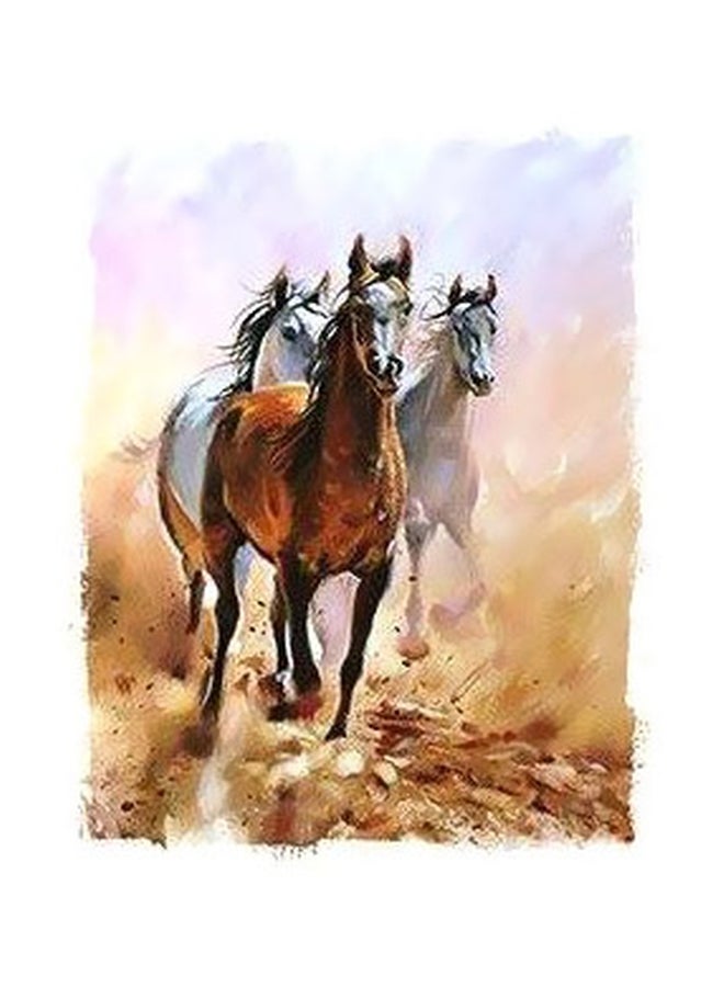 PHOTOBLOCK Decorative Wall Poster Brown/Gold/White 60 X 40cm 