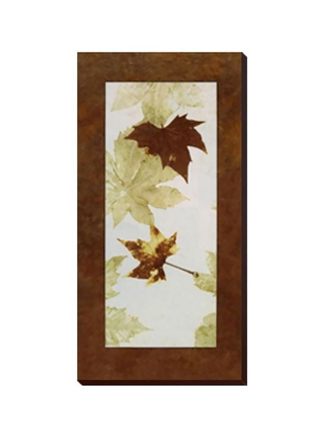 لوحة جدارية لتزيين الحائط مع إطار بني/أخضر/أبيض 18 X 54سم