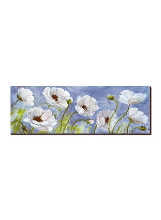 PHOTOBLOCK Decorative Wall Painting With Frame Green/White/Blue 120 X 40cm 