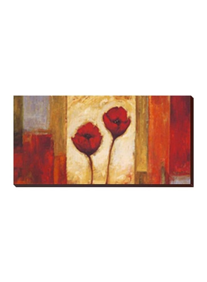 Photo Block Decorative Wall Painting With Frame Red/Beige/Purple 54x18cm 