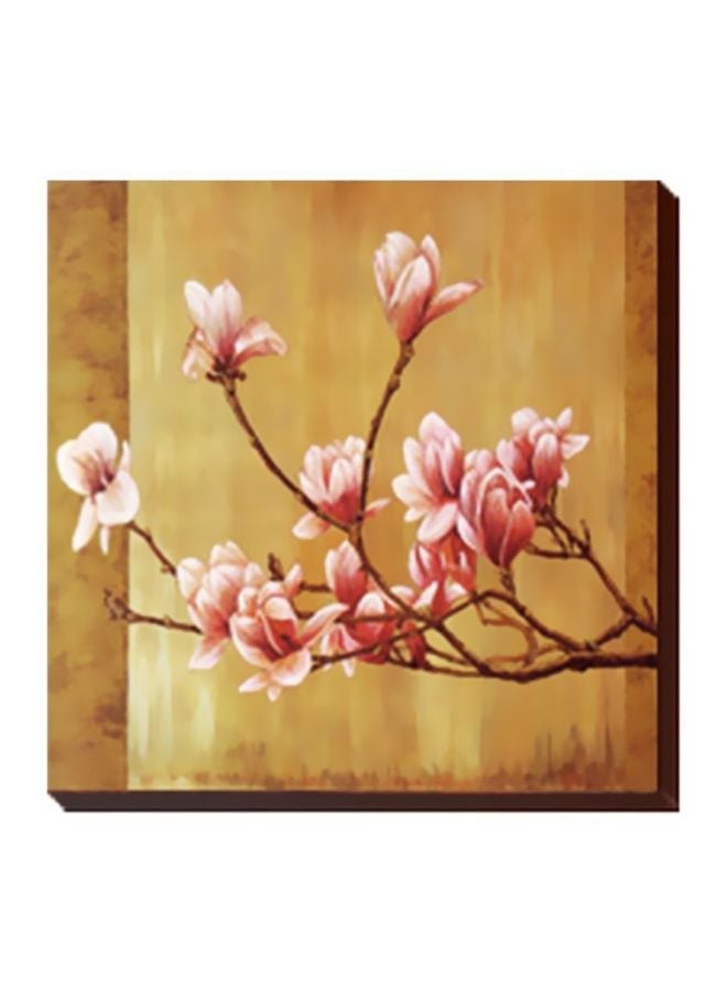 فوتو بلوك لوحة جدارية لتزيين الحائط مع إطار بني/وردي/أبيض 30x20سم