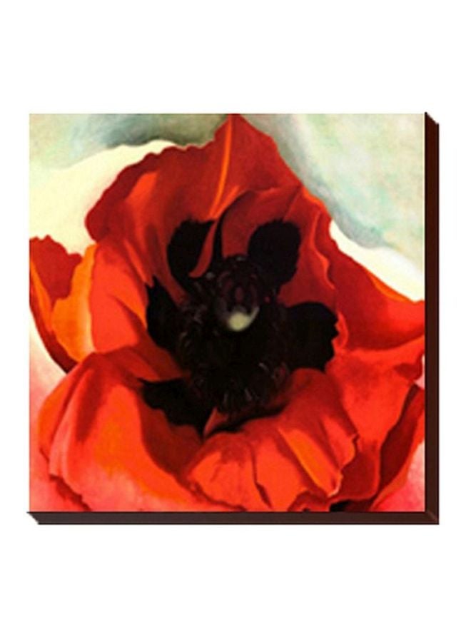 فوتو بلوك لوحة جدارية لتزيين الحائط مع إطار أحمر/ أبيض/ أسود 54x34سم