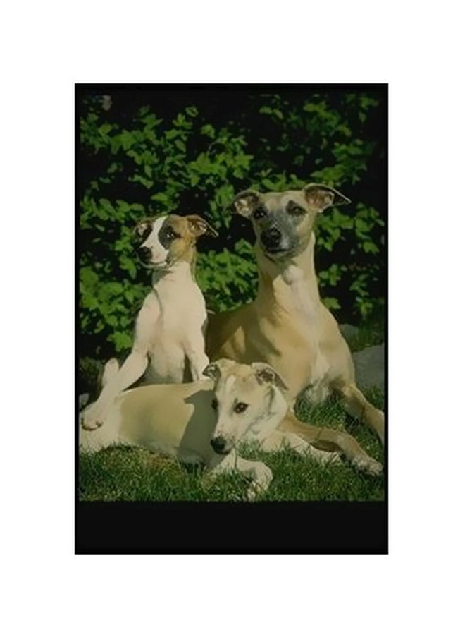 Decorative Wall Poster Green/Brown/Beige 60x40cm