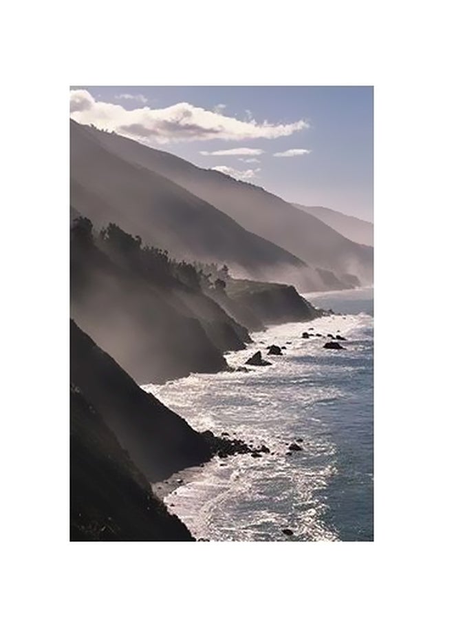 بوستر حائط للتزيين أزرق/أبيض/رمادي 60x40سم