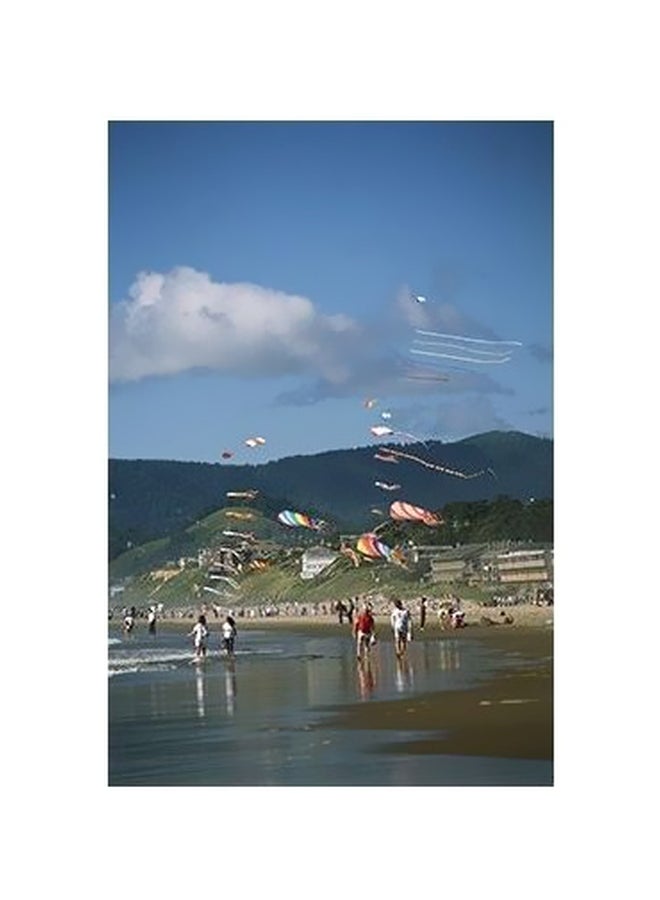 فوتو بلوك بوستر حائط للتزيين أزرق/أخضر/أبيض 60x40سم