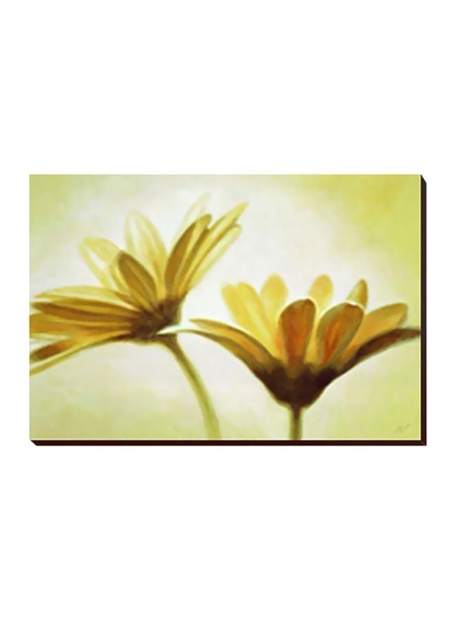 Decorative Wall Painting With Frame Beige/Yellow 30x20cm